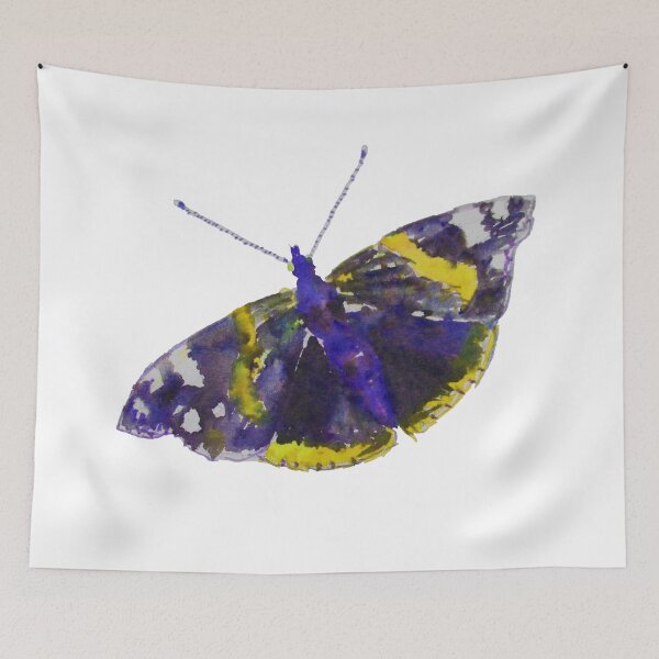 Item preview, Red Admiral Butterfly Yellow designed and sold by ImpPrintsArt.
