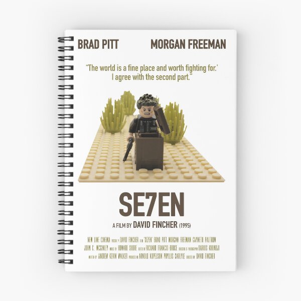 Item preview, Seven directed by David Fincher with Brad Pitt 1995 - Original designed Alternative Cult Movie art designed and sold by cinemadnesshirt.