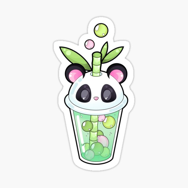 Bunte Boba - Niedliche Baby Panda Tasse Sticker