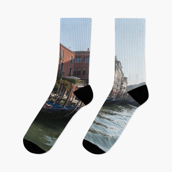 Item preview, Classic Venetian - Glossy Gondolas and Ripples on the Grand Canal designed and sold by Georgia Mizuleva.