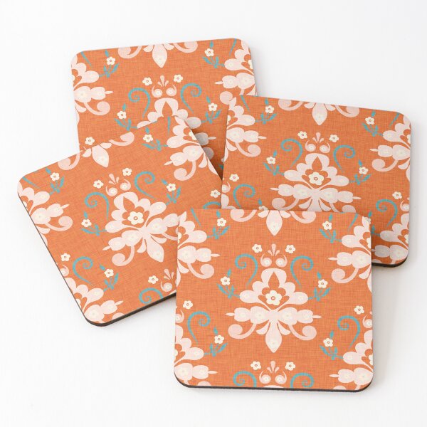 Item preview, Modern Damask Orange Burnt  designed and sold by susycosta.