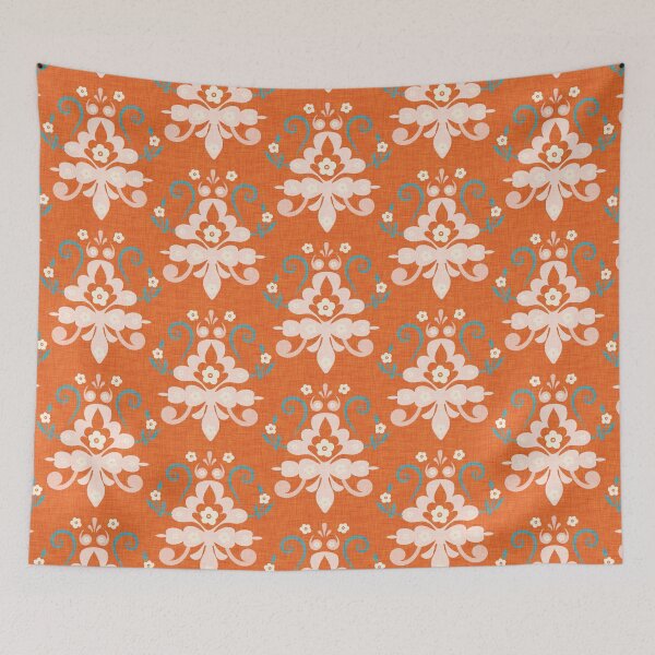 Item preview, Modern Damask Orange Burnt  designed and sold by susycosta.