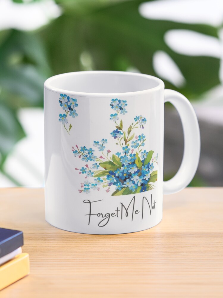 Taza de café «No me olvides floral» de art756 | Redbubble