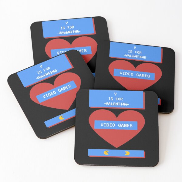 Item preview, V Is For Valentine Video Games, Gamer Gift, Gamer Valentine, Funny Anti Valentines Day designed and sold by TwinTailDesigns.