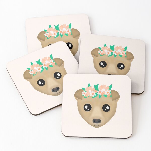 Item preview, Dog with flowers designed and sold by daisyandlime.