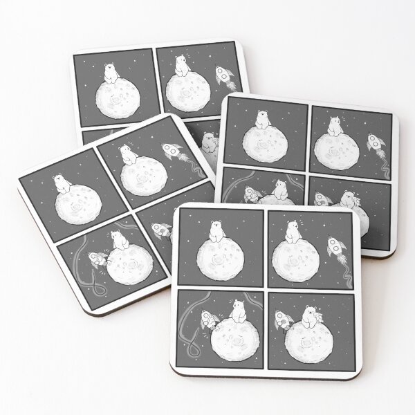 Item preview, Bear and Bunny // on the moon designed and sold by Caspalpo.