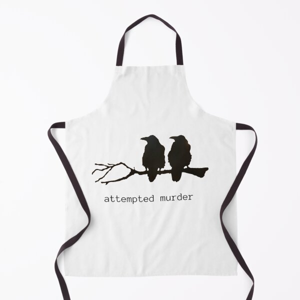 Item preview, Attempted Murder Funny Crow Bird T-shirt (black text) designed and sold by BirdWorksRI.
