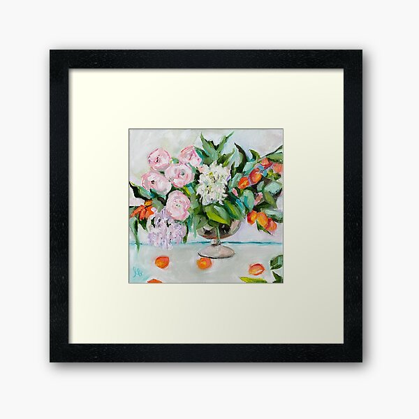 Olivia Floral Oil Painting Framed Art Print