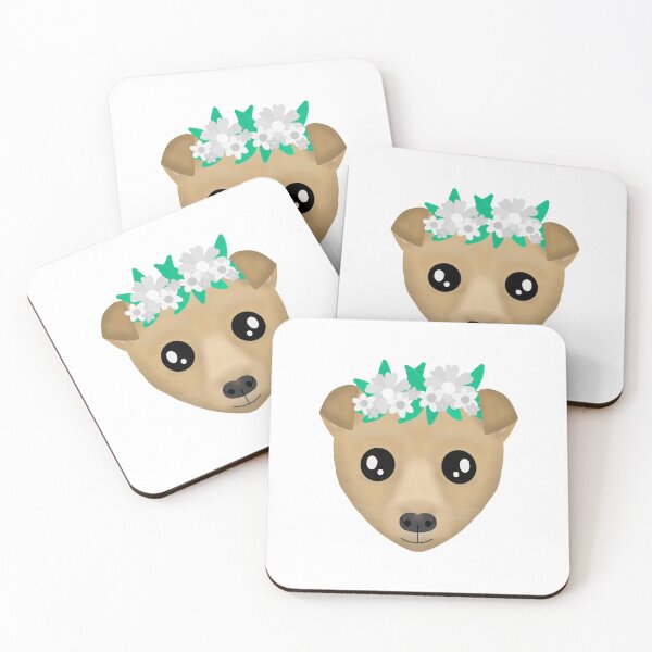 Item preview, Dog with flowers designed and sold by daisyandlime.