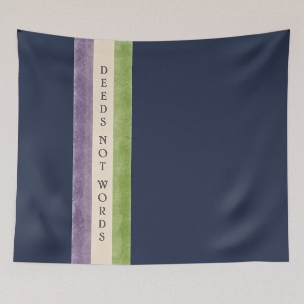 Item preview, Deeds Not Words - Suffragette Flag designed and sold by pipeswitz.
