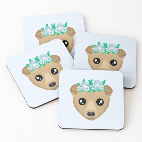 Item preview, Dog with flowers designed and sold by daisyandlime.