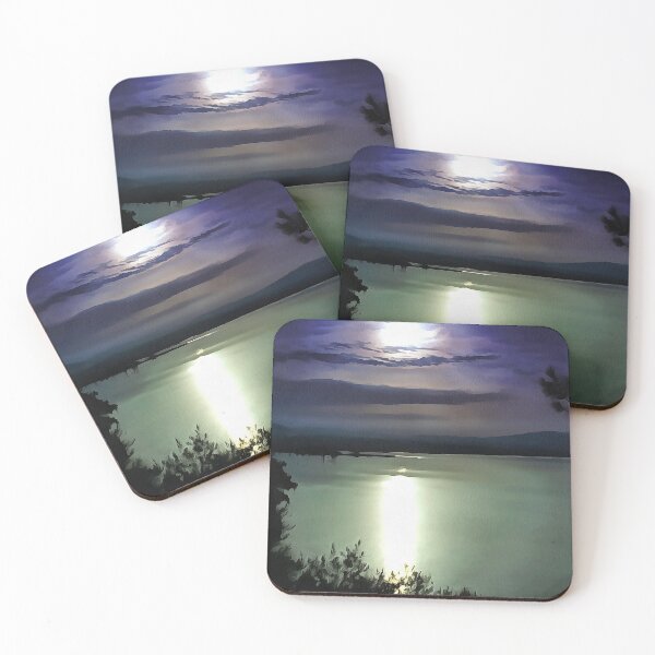 Item preview, A Full Moon Reflecting On The Aegean Nautical Art designed and sold by taiche.