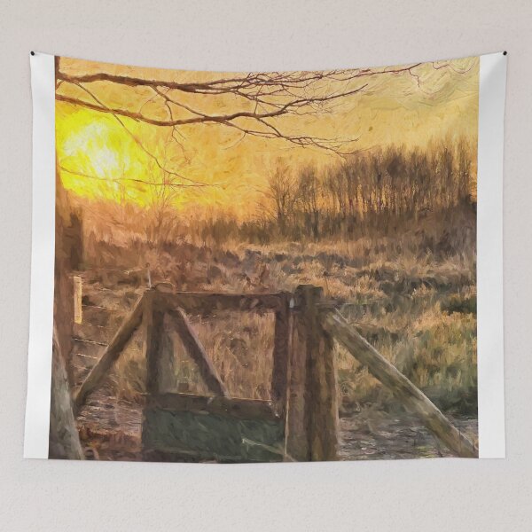 Item preview, Sheep fence at heather in winter designed and sold by Photopat.