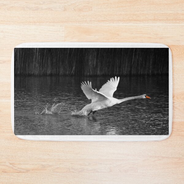 Item preview, Swan taking off in greyscale and red snail designed and sold by ArtJohannes.