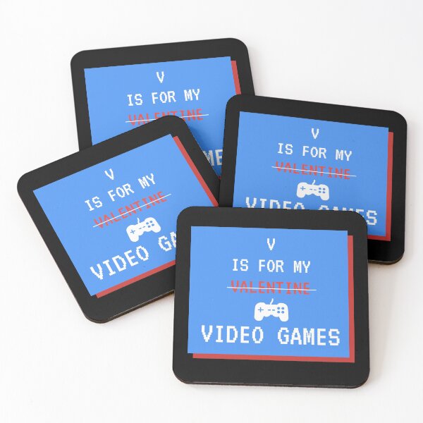 Item preview, V Is For My Valentine Video Games, Gamer Gift, Gamer Valentine, Funny Anti Valentines Day designed and sold by TwinTailDesigns.