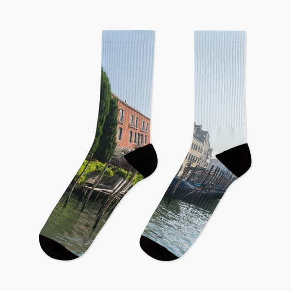 Item preview, A Rare Garden on the Grand Canal - Venetian View with Gondolas Palaces and Cypress Trees designed and sold by Georgia Mizuleva.