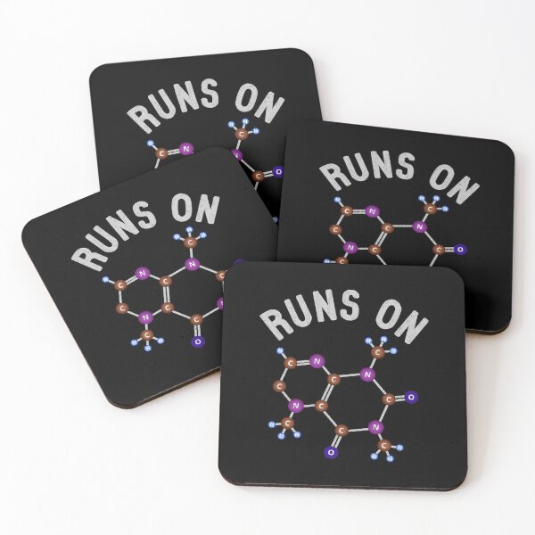 Item preview, Runs on Caffeine - Coffee Lover's designed and sold by Happy Puppy Print On Demand.