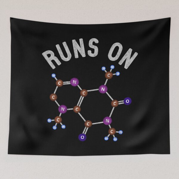 Item preview, Runs on Caffeine - Coffee Lover's designed and sold by Happy Puppy Print On Demand.