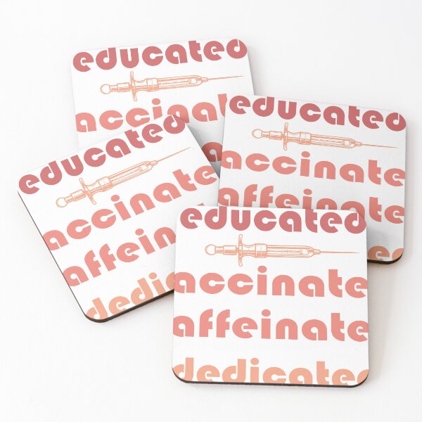 Item preview, educated vaccinated caffeinated dedicated designed and sold by VAN-DESIGN.