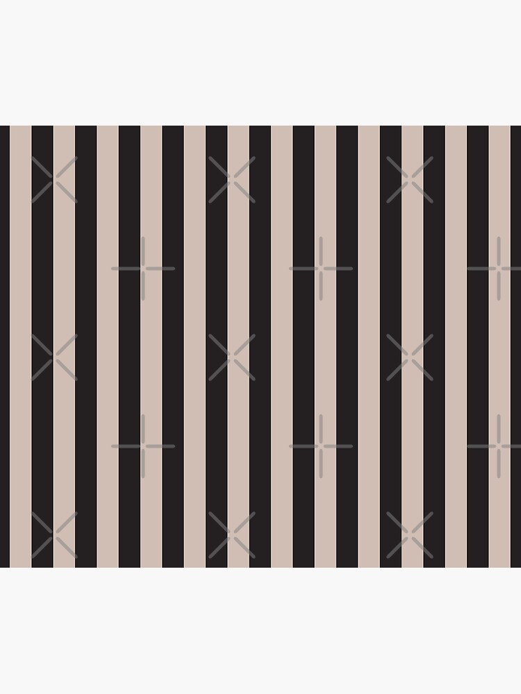 Black and Ivory Vertical Stripes | Classic Cabana Stripe by koovox