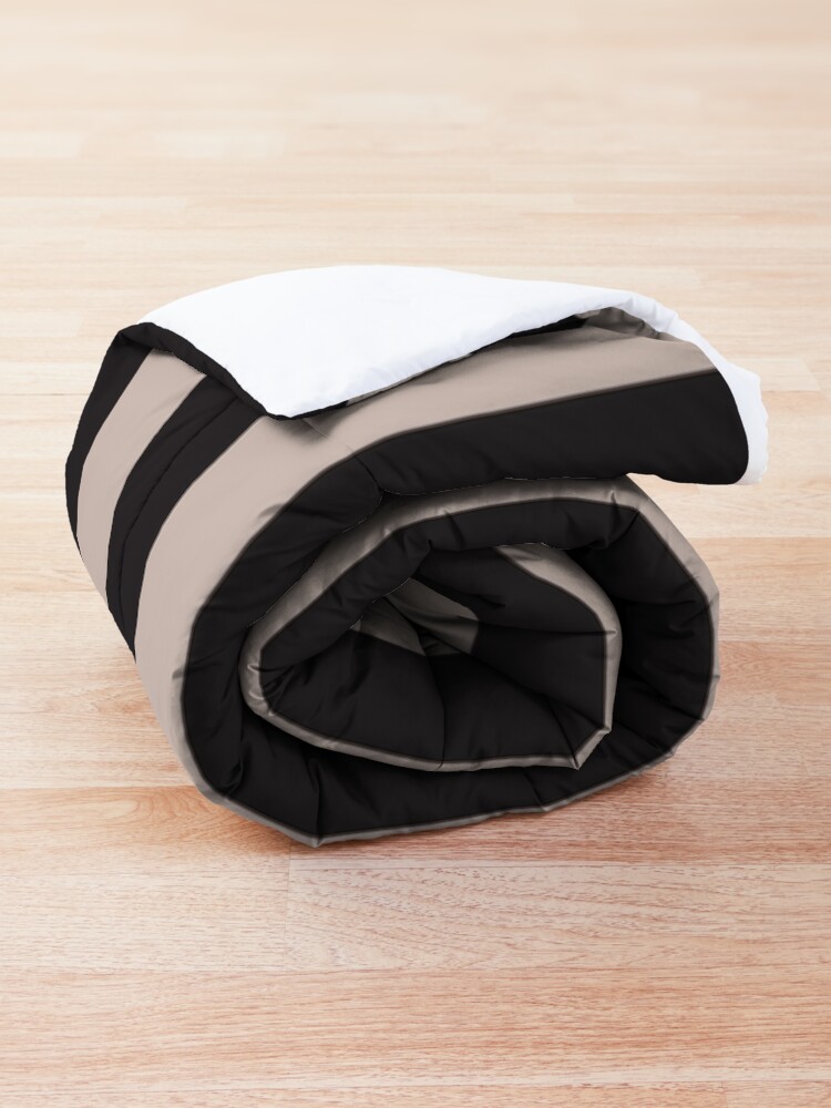 Alternate view of Black and Ivory Vertical Stripes | Classic Cabana Stripe Comforter