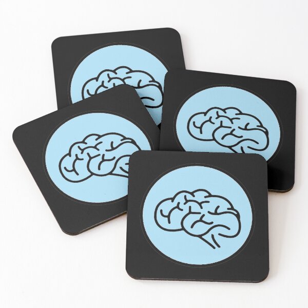 Item preview, Brain Minimalist Black- Psychology Design designed and sold by Psychologist's Inventory.