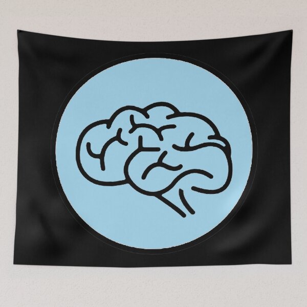 Item preview, Brain Minimalist Black- Psychology Design designed and sold by Psychologist's Inventory.