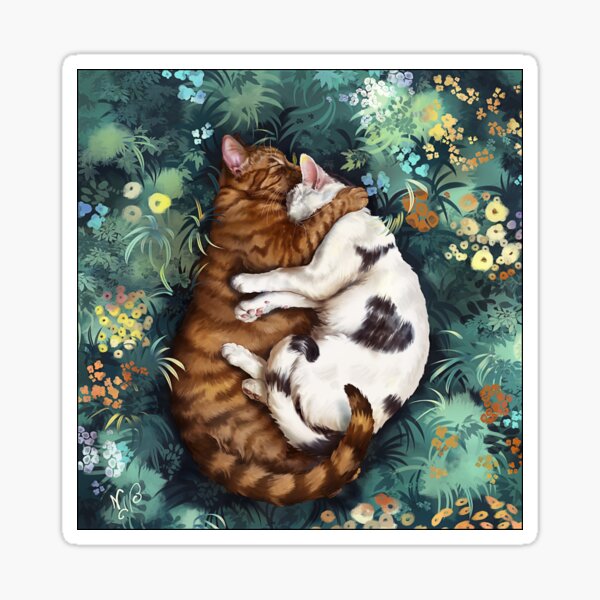 Les chats amoureux Sticker
