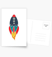 Space Rocket Postcards