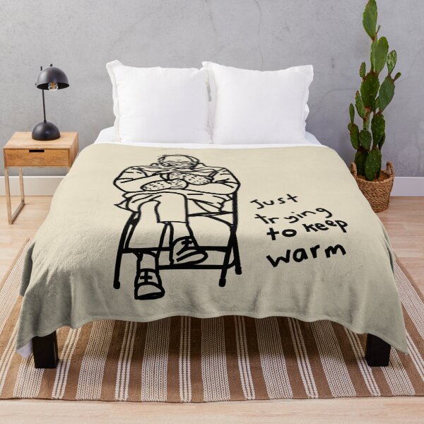 Item preview, Bernie Sanders Folding Chair Keep Warm Line Drawing designed and sold by ellenhenry.