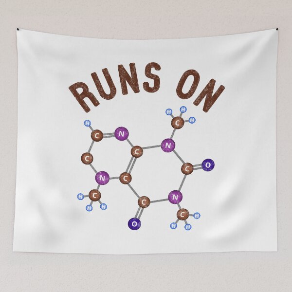 Item preview, Runs on Caffeine - Coffee Lover's designed and sold by Happy Puppy Print On Demand.