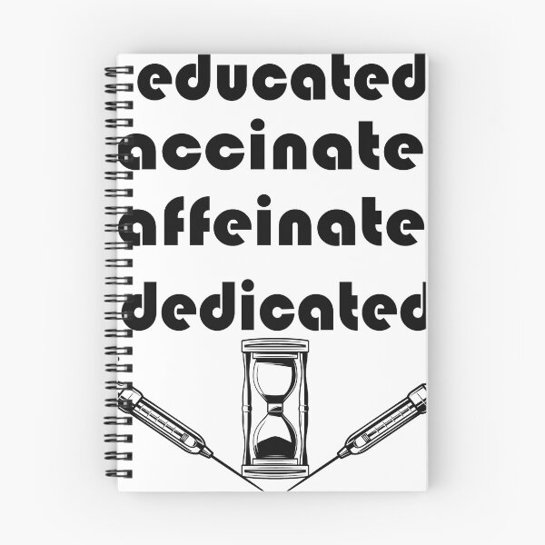 Item preview, educated vaccinated caffeinated dedicated designed and sold by VAN-DESIGN.
