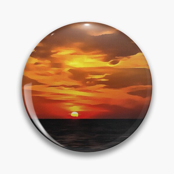 Item preview, Burned Horizons Sunset Over The Aegean Painting designed and sold by taiche.