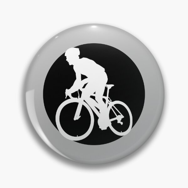 Item preview, Cyclist Climbing White Circle designed and sold by RabeDesigns.