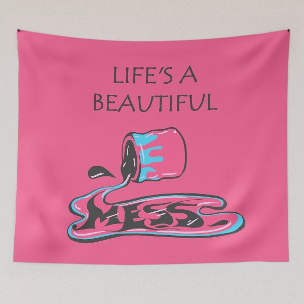 Item preview, Life is beautiful - appreciating midfulness - pink designed and sold by theinkypensieve.
