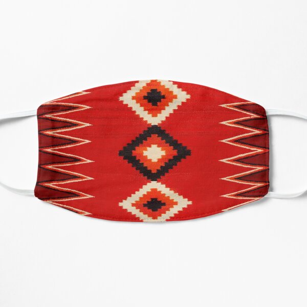 NAVAJO 1890 CHILD BLANKET - GENUINE NATIVE AMERICAN HISTORIC ART Flat Mask