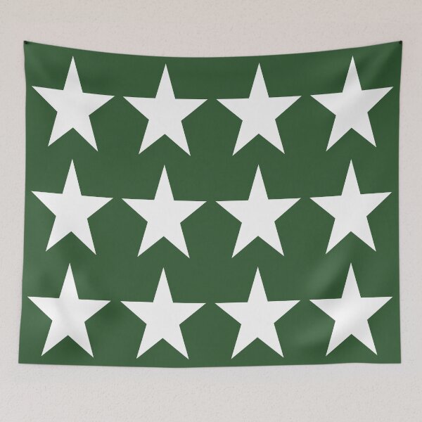 Item preview, Large WHITE and PINE GREEN STARS  designed and sold by RachelMacht.