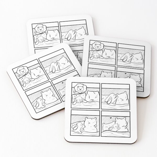 Item preview, Bear and Bunny // pillow bear // comic strip designed and sold by Caspalpo.