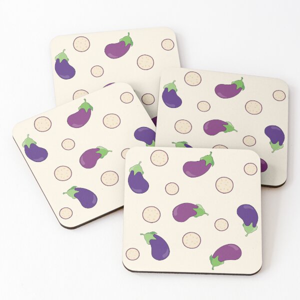 Item preview, summery mediterranean eggplant pattern designed and sold by TrueType.