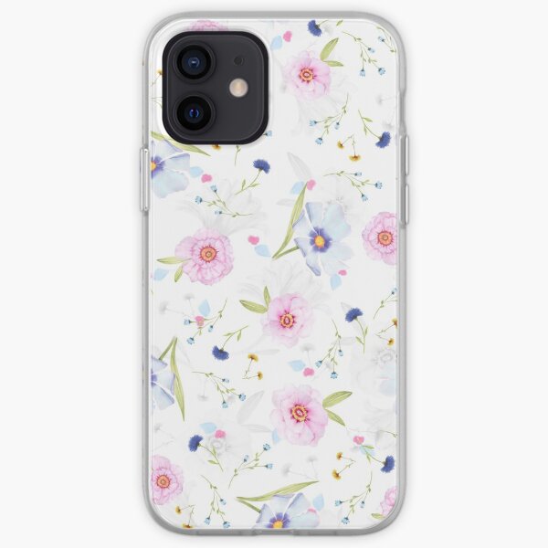 Floral pattern background iPhone Soft Case