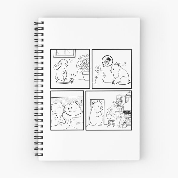 Item preview, Bear and Bunny // no more chocolat // comic strip designed and sold by Caspalpo.