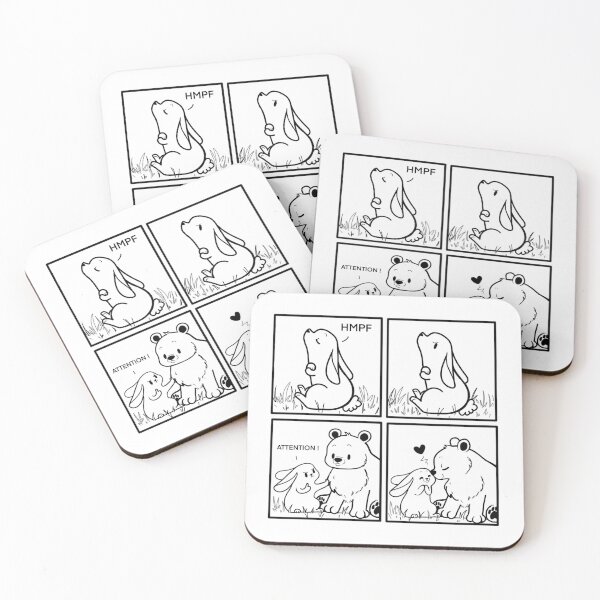 Item preview, Bear and Bunny // need attention // comic strip designed and sold by Caspalpo.