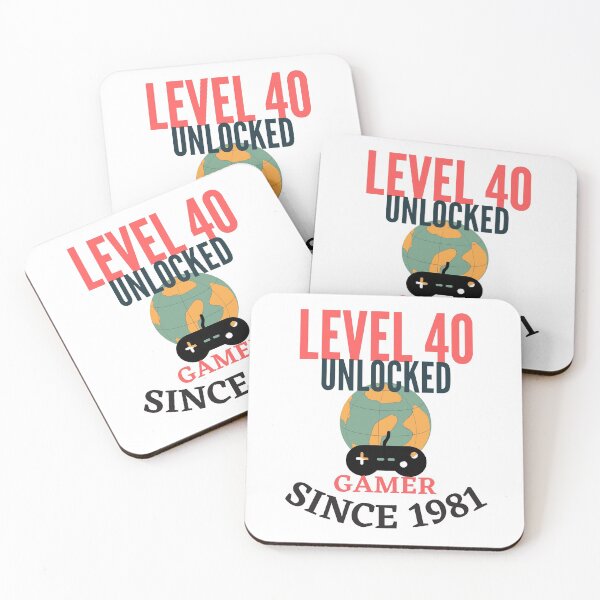 Item preview, Level 40 Unlocked Birthday Vintage designed and sold by dalypdesign.