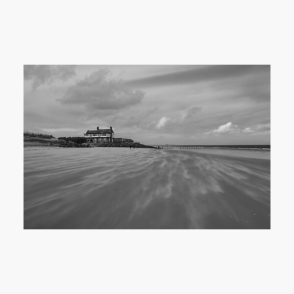 Item preview, Black and white Brancaster beach designed and sold by cdkphotos.