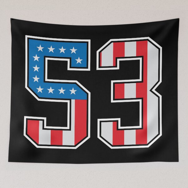 Item preview, 53 American Classy Numbers fifty-three United States Flag designed and sold by Urosek.