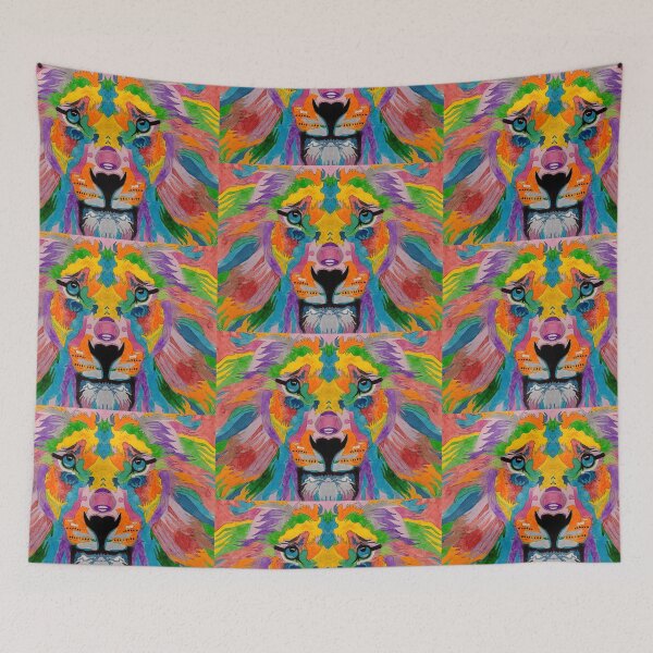 Item preview, Multicoloured Lion Head designed and sold by Julie Pickering.