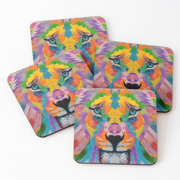 Item preview, Multicoloured Lion Head designed and sold by Julie Pickering.