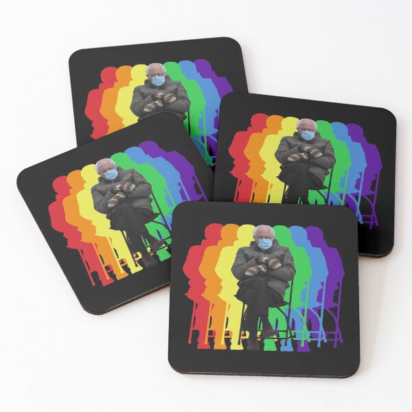 Item preview, Bundled Up Bernie Meme - Rainbow designed and sold by BeerBro-Designs.