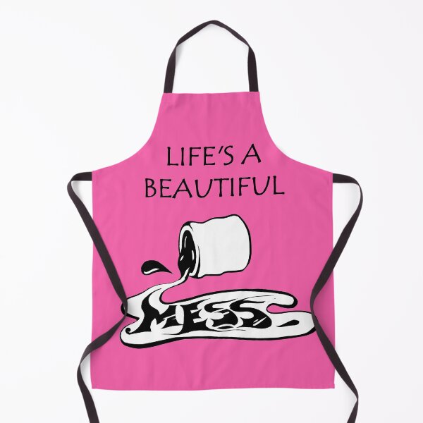 Item preview, Life is a beautiful mess - inspirational good vibes quote - cute pink designed and sold by theinkypensieve.