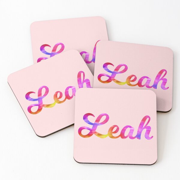 Item preview, Leah girls name pretty multi-color design designed and sold by ComicKitsch.